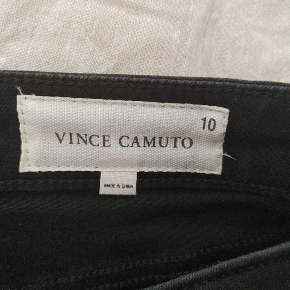 NWT Vince Camuto Highland Jet Black Mini Skirt Fringe Bottom Size 10 - Picture 6 of 7